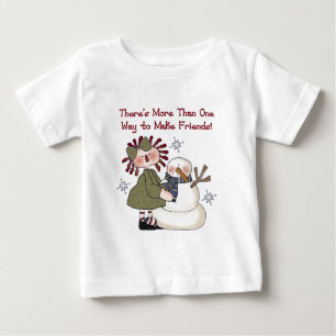Camiseta Para Bebê Fazer Amigos Snowman T-shirts e presentes
