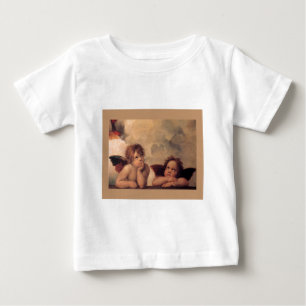 Camiseta Para Bebê fé angelical Rafael pintura antiga abençoando