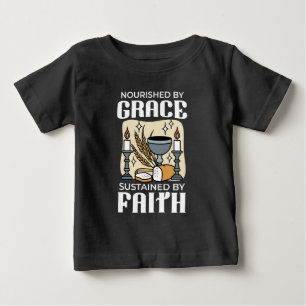 Camiseta Para Bebê Fé Espiritual e Graça – Cristão Edificante