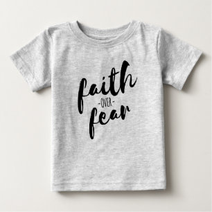 Camiseta Para Bebê Fé sobre o medo do cristão moderno