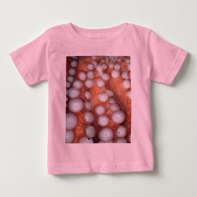 Camiseta Para Bebê Fechar polvo (Frente)
