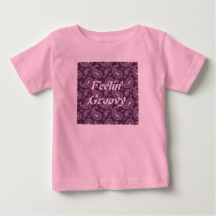 Camiseta Para Bebê Feelin Paisley roxo Groovy