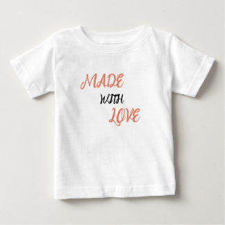 Camiseta Para Bebê Feita Com Amor, Camisa-T