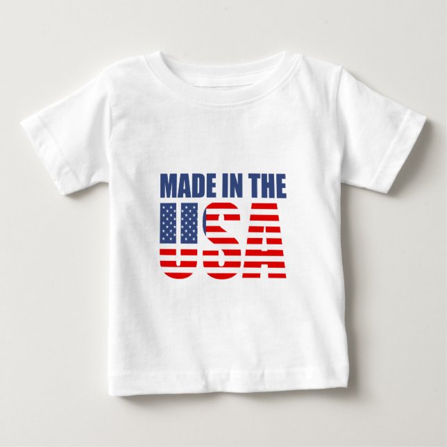 Camiseta Para Bebê feita nos eua (Frente)