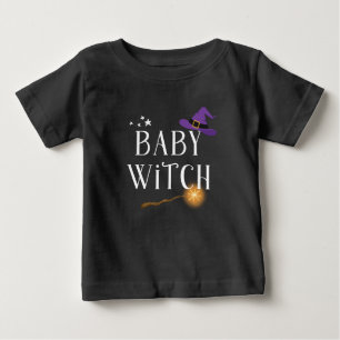 Camiseta Para Bebê Feiticeira Bebê - Halloween de Combinação Familiar