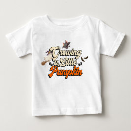 Camiseta Para Bebê Feiticeira e Elemento Spooky de Halloween