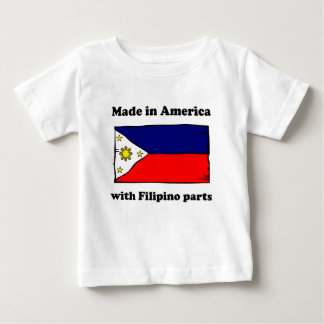Camiseta Para Bebê Feito em América com peças filipinas