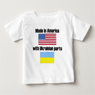Camiseta Para Bebê Feito em América com peças ucranianas