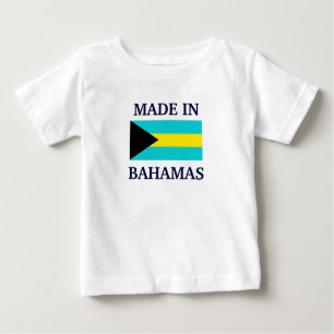 Camiseta Para Bebê Feito em Bahamas