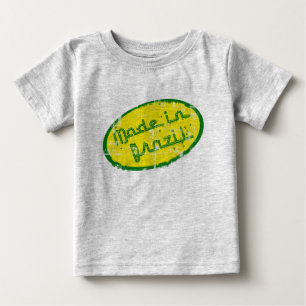Camiseta Para Bebê Feito em Brasil - presente para o bebê