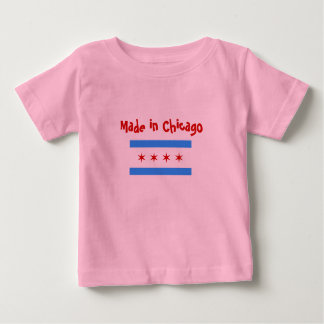 Camiseta Para Bebê Feito em Chicago