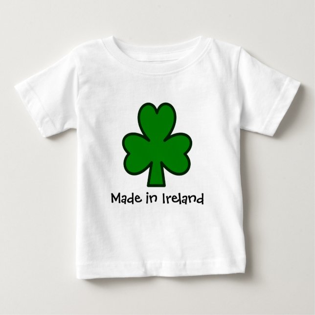 Camiseta Para Bebê Feito em Ireland (Frente)