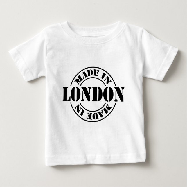 Camiseta Para Bebê Feito em Londres (Frente)