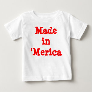 Camiseta Para Bebê Feito em Merica Baby