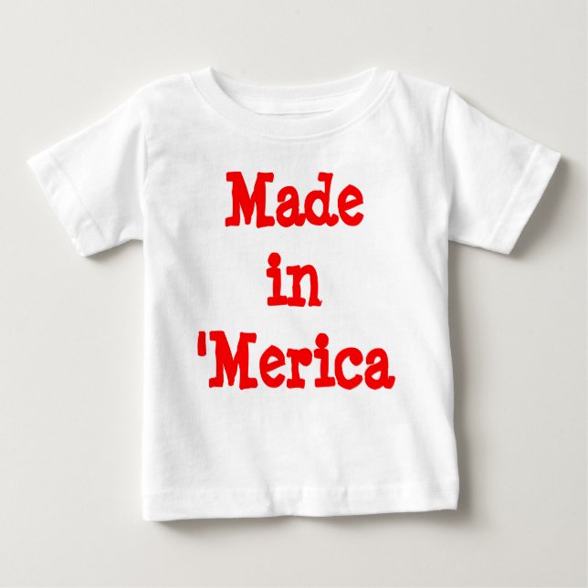 Camiseta Para Bebê Feito em Merica Baby (Frente)