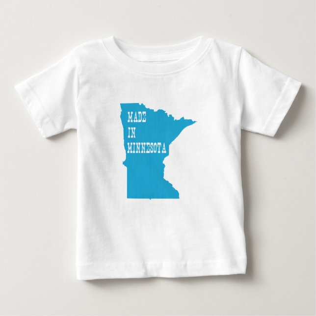 Camiseta Para Bebê Feito em Minnesota (Frente)