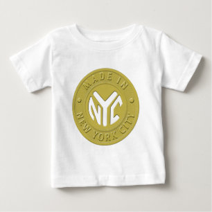 Camiseta Para Bebê Feito em Nova Iorque