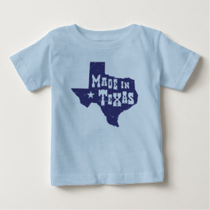 Camiseta Para Bebê Feito em Texas