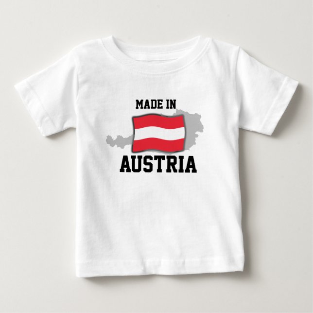 Camiseta Para Bebê Feito na Áustria (Frente)