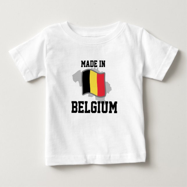 Camiseta Para Bebê Feito na Bélgica (Frente)