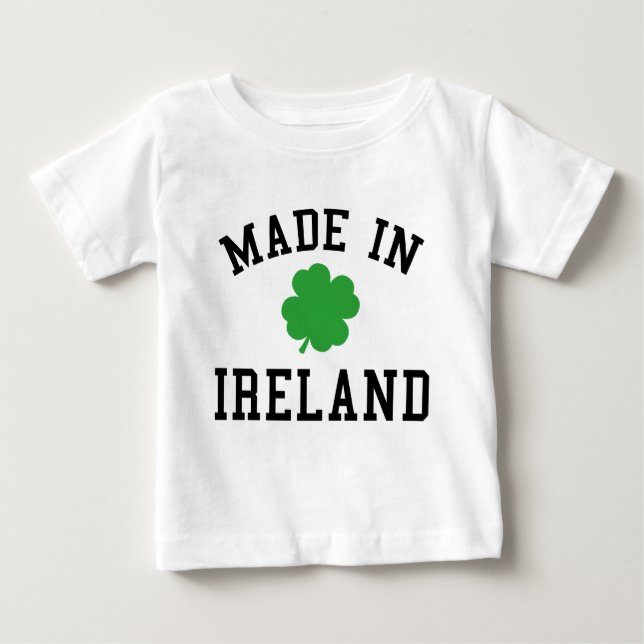 Camiseta Para Bebê Feito Na Irlanda (Frente)