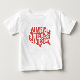 Camiseta Para Bebê Feito na tipografia dos Estados Unidos da América