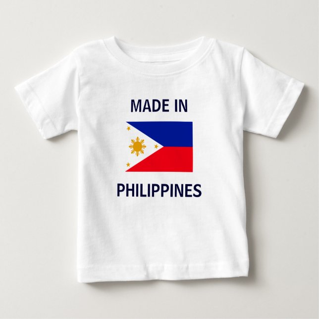 Camiseta Para Bebê Feito nas Filipinas (Frente)