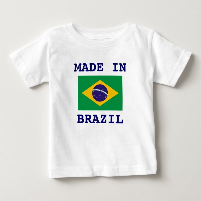 Camiseta Para Bebê Feito no Brasil (Frente)