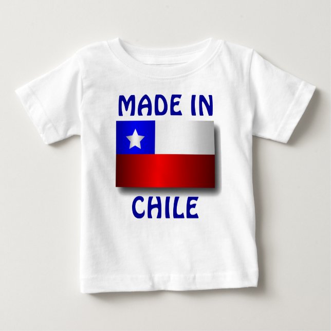 Camiseta Para Bebê Feito no Chile (Frente)