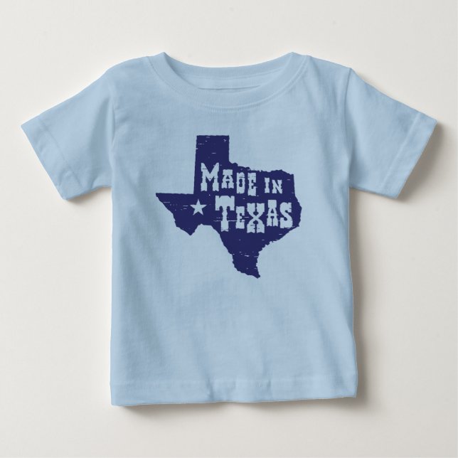 Camiseta Para Bebê Feito no Texas (Frente)