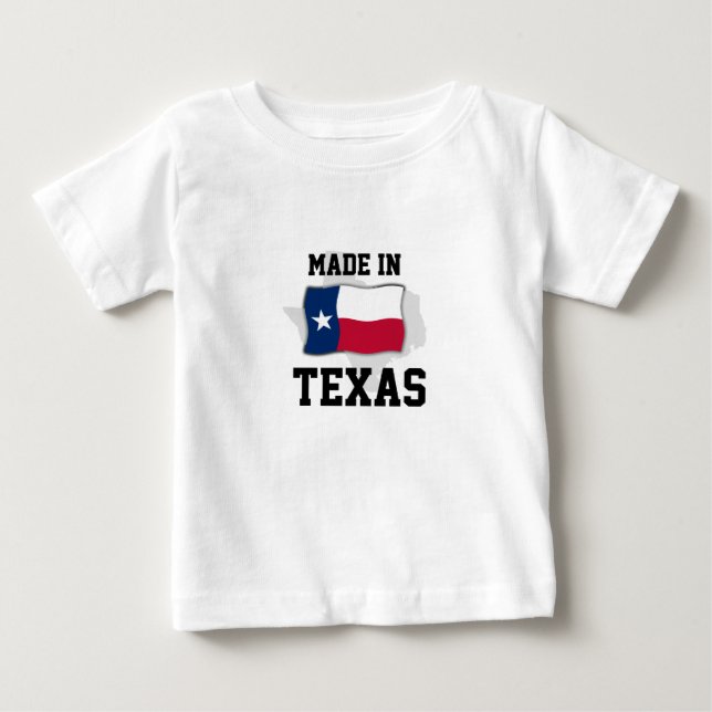 Camiseta Para Bebê Feito no Texas (Frente)