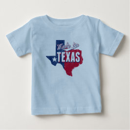 Camiseta Para Bebê "Feito no Texas"