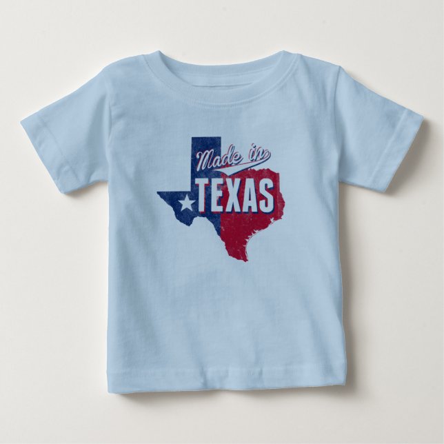 Camiseta Para Bebê "Feito no Texas" (Frente)