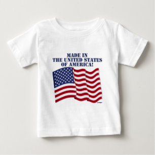 CAMISETA PARA BEBÊ FEITO NOS ESTADOS UNIDOS DA AMÉRICA!