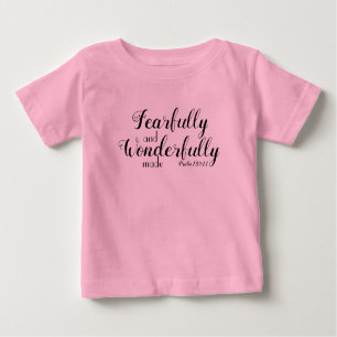 Camiseta Para Bebê Feito temìvel e maravilhosamente