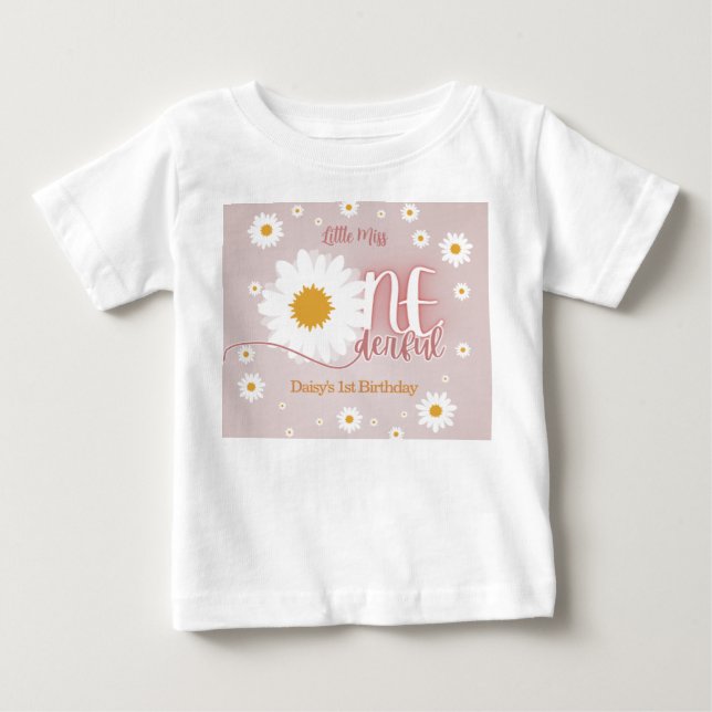 Camiseta Para Bebê Felicidade de 1 Aninho (Frente)