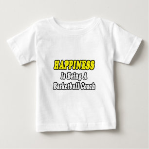 Camiseta Para Bebê Felicidade... treinador de basquete.