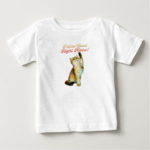 Camiseta Para Bebê Felino Bem Direito Mede Gato Engraçado Cotação Got