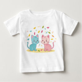 Camiseta Para Bebê Felinos