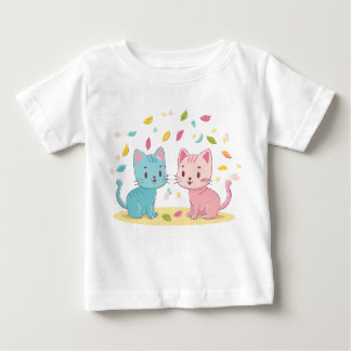 Camiseta Para Bebê Felinos