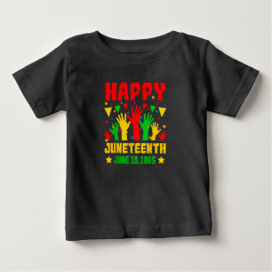 Camiseta Para Bebê Feliz 1.º Junho Vermelho Negro Mãos Vermelhas Amar