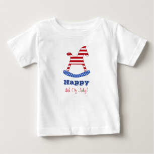Camiseta Para Bebê Feliz 4o julho caçoa o t-shirt