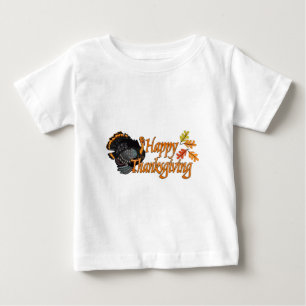 Camiseta Para Bebê Feliz Ação de Graças
