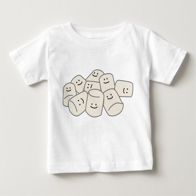 Camiseta Para Bebê Feliz amigo Marshmallow (Frente)
