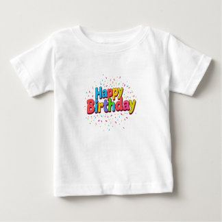 Camiseta Para Bebê Feliz aniversário