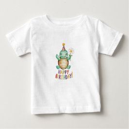 Camiseta Para Bebê Feliz aniversário
