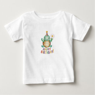 Camiseta Para Bebê Feliz aniversário