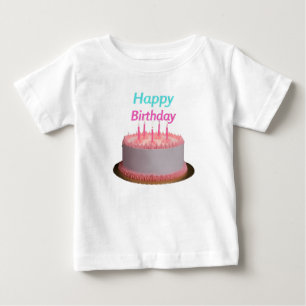 Camiseta Para Bebê feliz aniversário