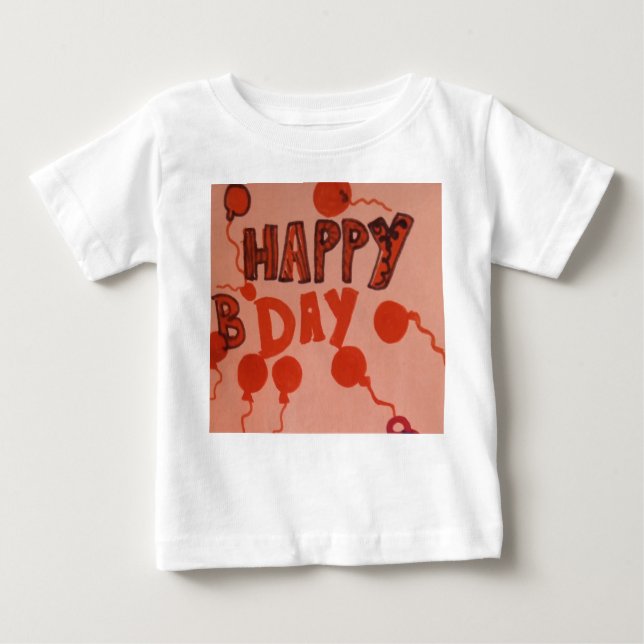 CAMISETA PARA BEBÊ FELIZ ANIVERSÁRIO (Frente)