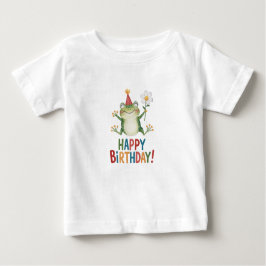 Camiseta Para Bebê Feliz aniversário